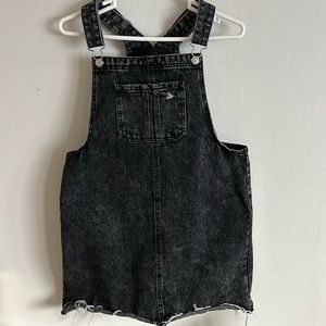 Wild fable black denim overall dress